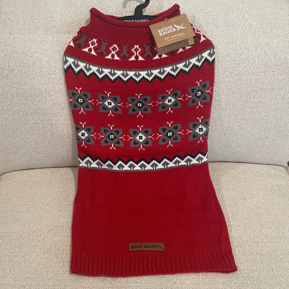 Eddie Bauer XL Pet Dog Apparel Sweater XL (65-95 lbs)
Red/Black NWT